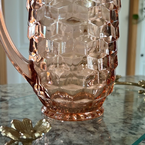 Vintage Cubist Whitehall Indiana Glass Pitcher Jug - Picture 7 of 8